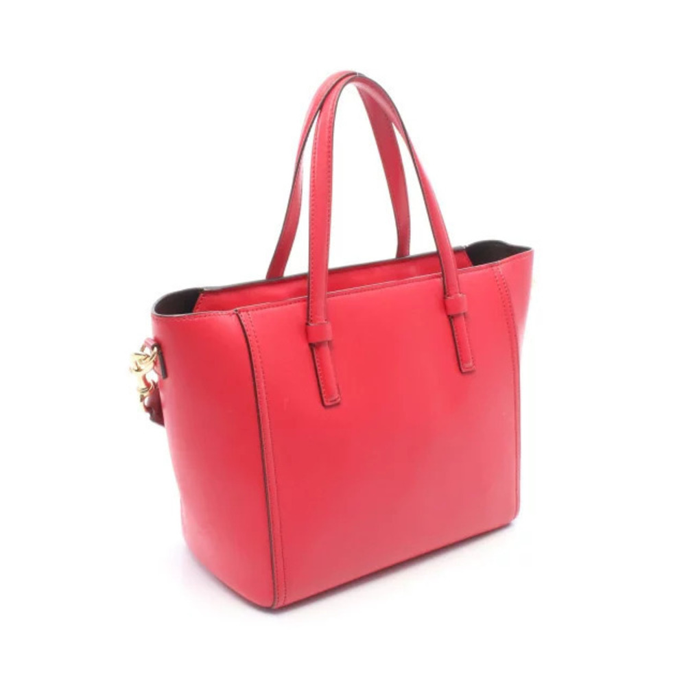 Salvatore Ferragamo Bonnie Lettering Handbag Leather Red - Picture 2 of 6